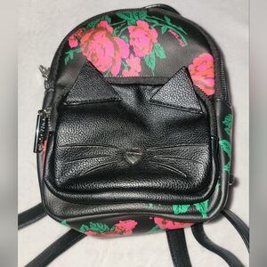 Betsey Johnson Kitty Floral Mini Backpack